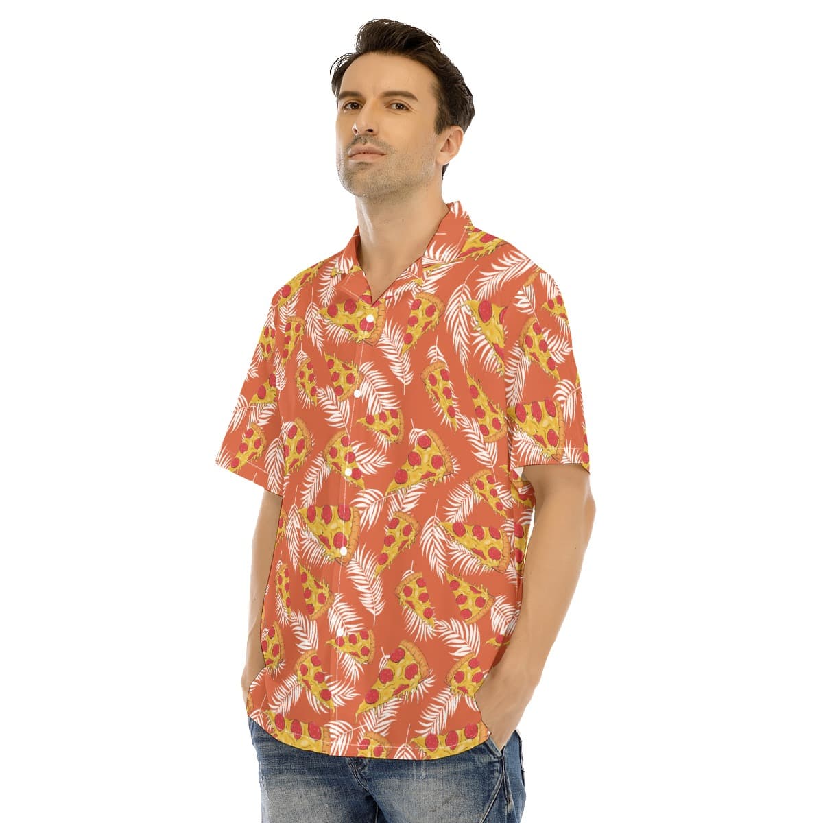 Pizza Orange Hawaiian Shirt (3)