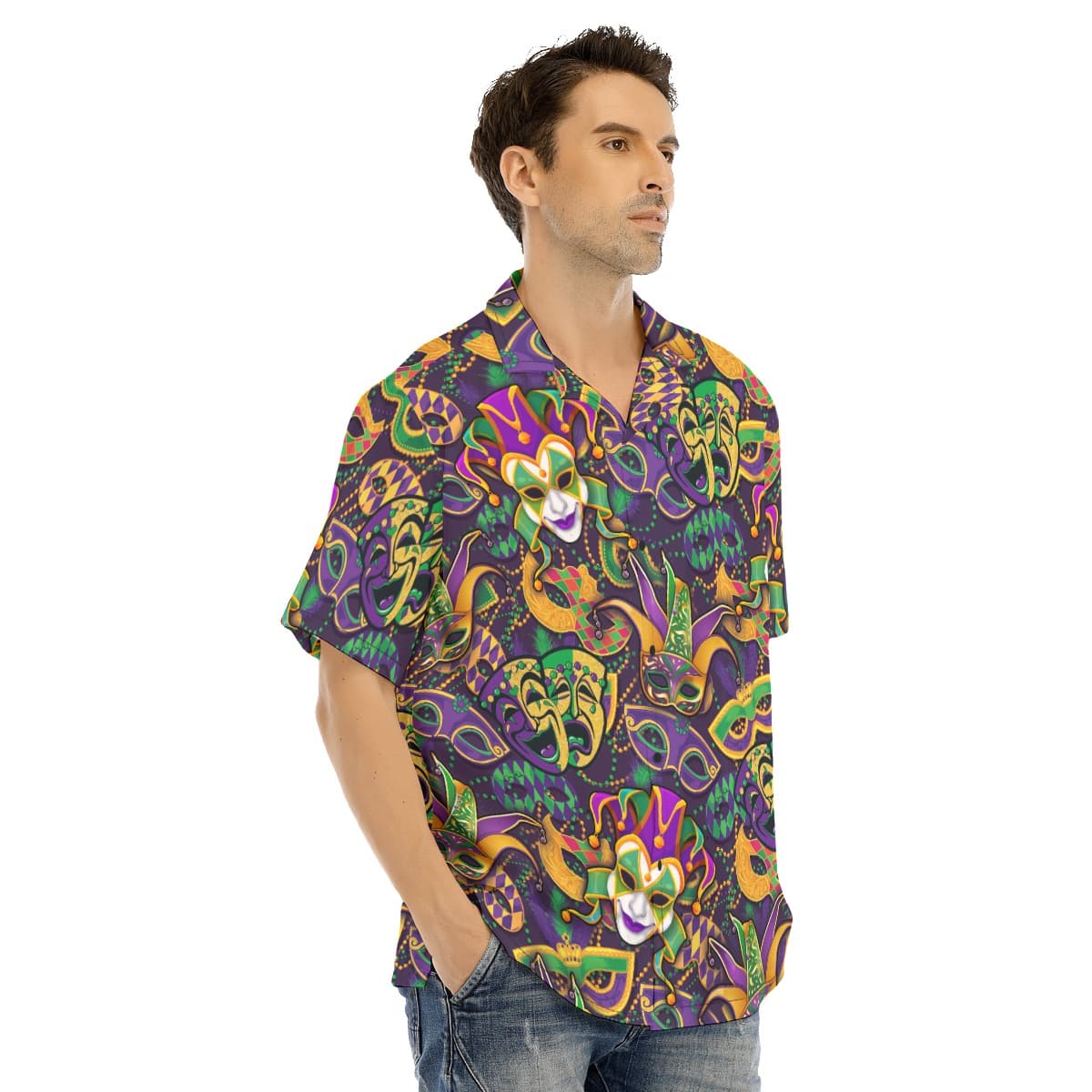 Happy Mardi Gras Hawaiian Shirt (2)