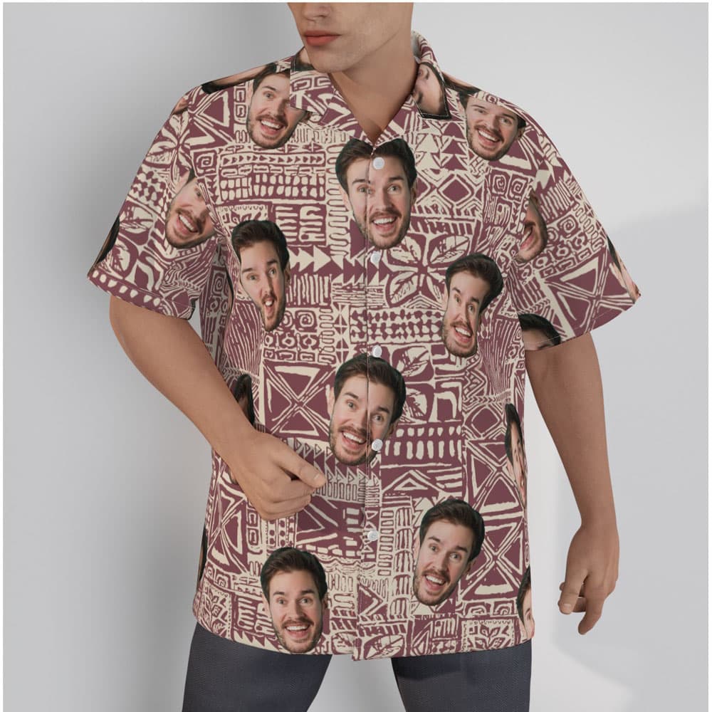 Custom Face Vintage Aloha Shirt