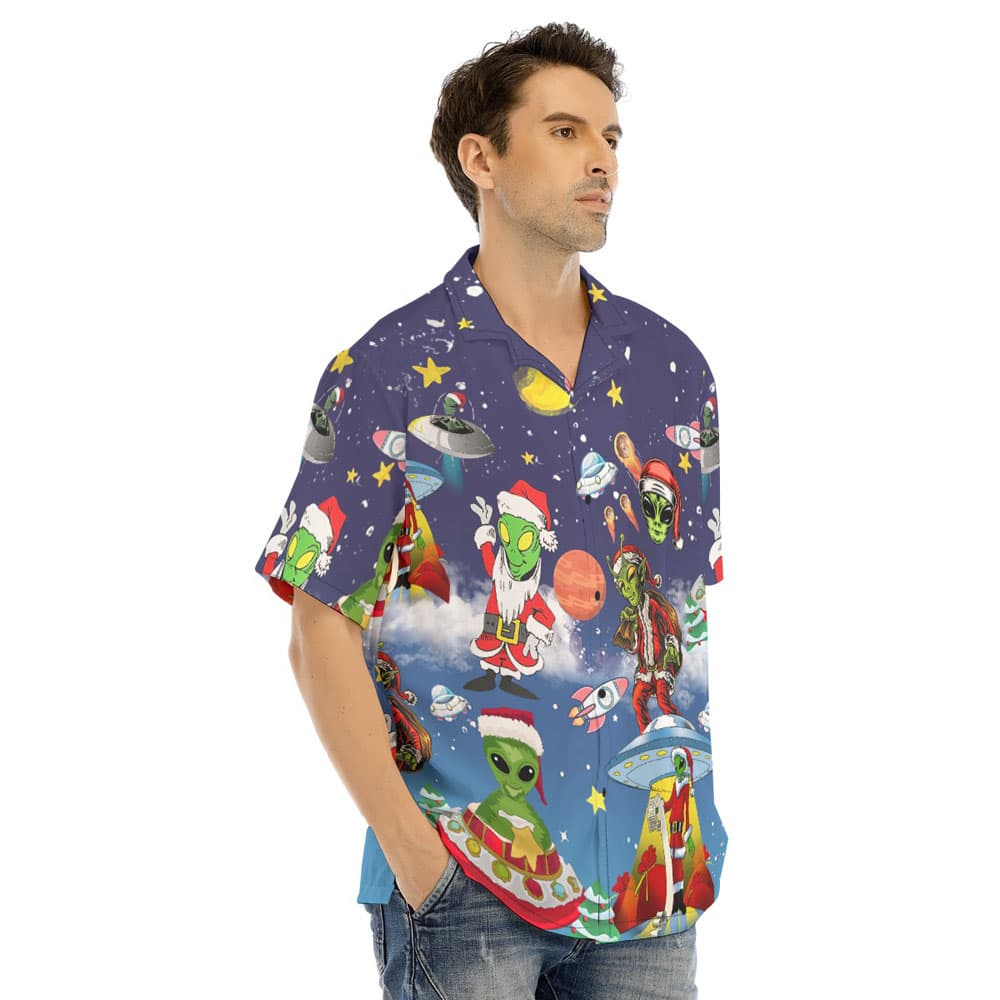 Christmas Alien UFO Hawaiian Shirt (4)