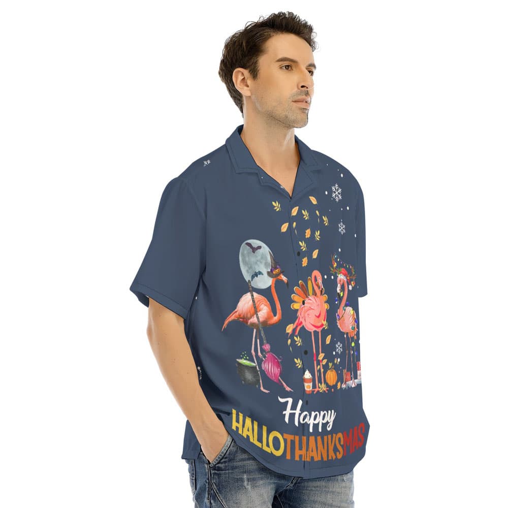 Flamingo Holliday Hawaiian Shirt (3)