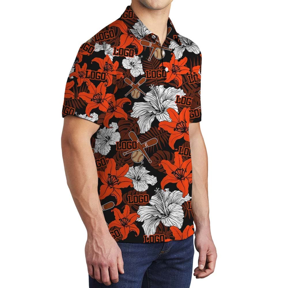 Baseball 8- Men polo side