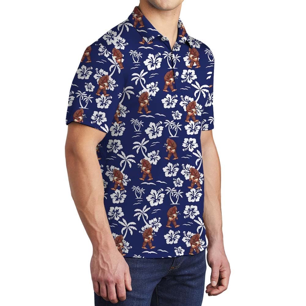 Bigfoot Navy Mens Golf Polo Shirts2