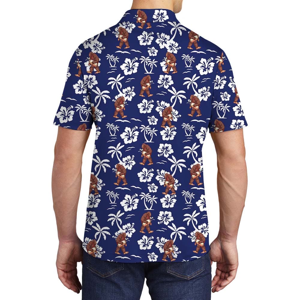 Bigfoot Navy Mens Golf Polo Shirts4
