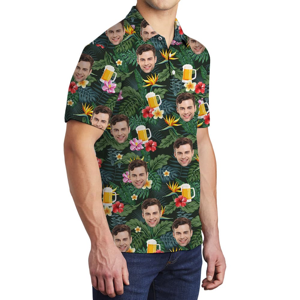 Cool Beer Tropical Men’s Polo Shirt2