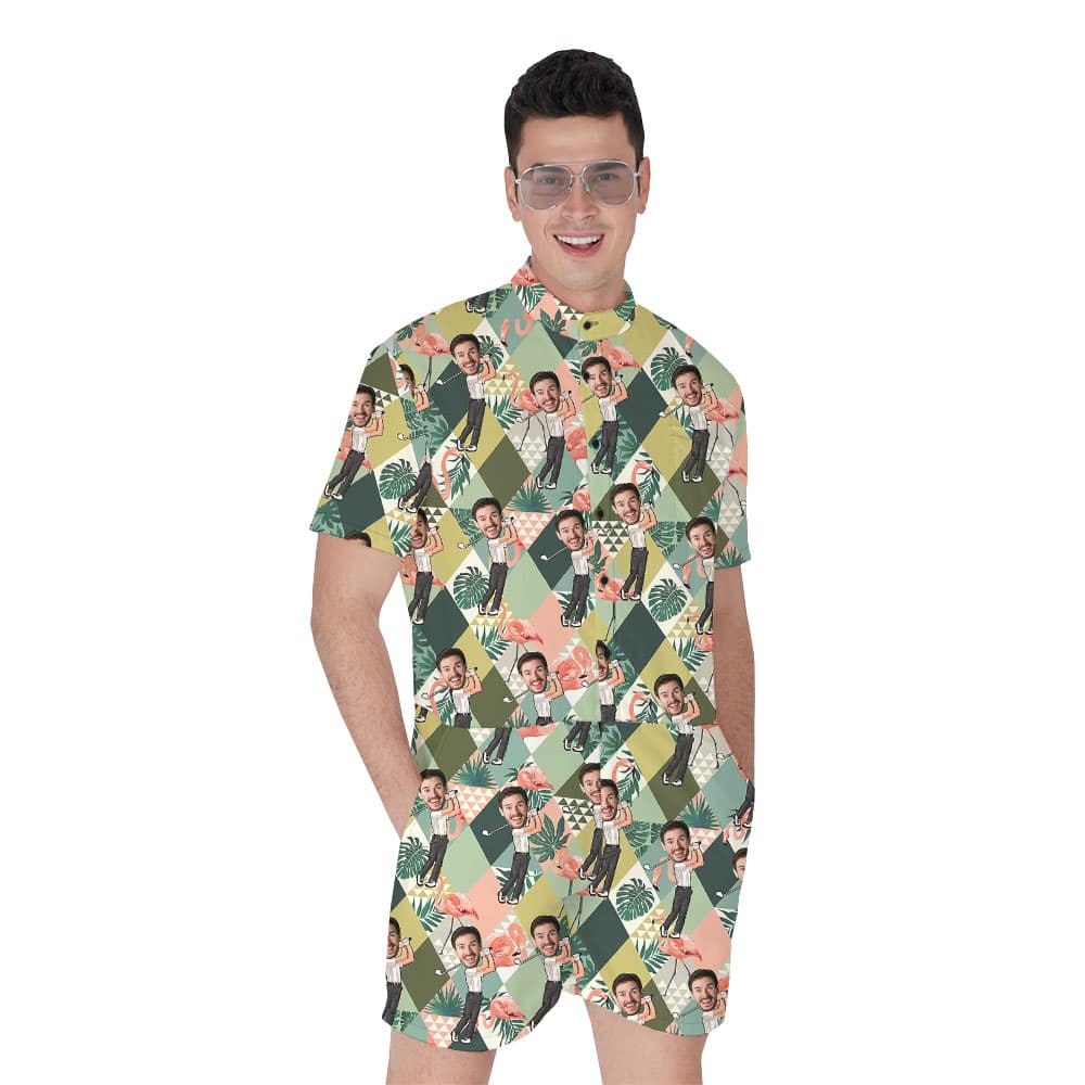 Custom Face Men’s Golf Romper1