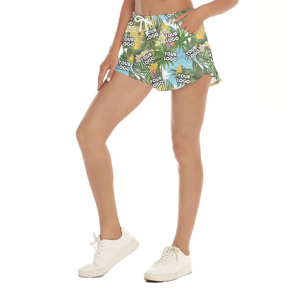 Custom Logo Beach Shorts For Women3