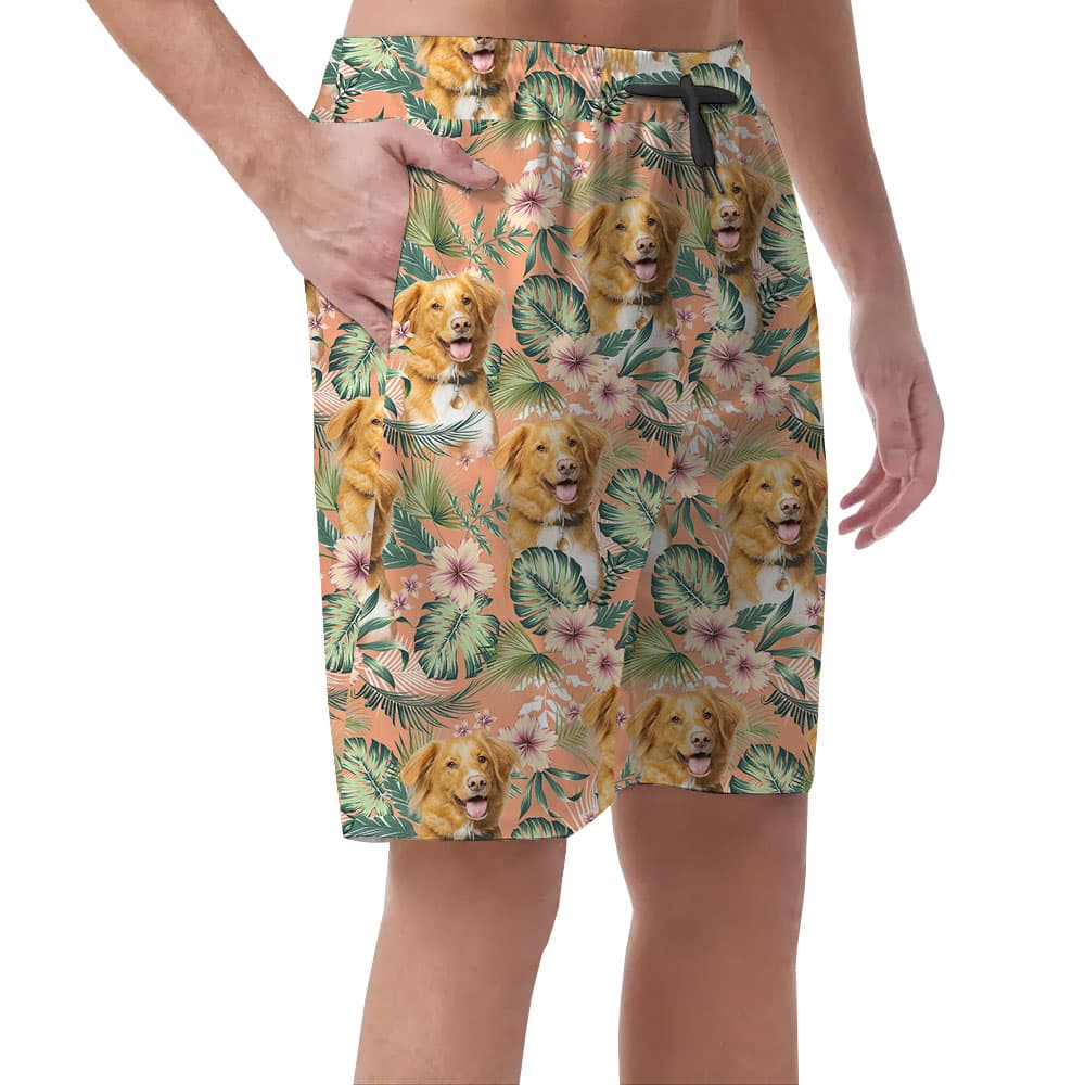 Custom Picture Men’s Hawaiian Shorts3