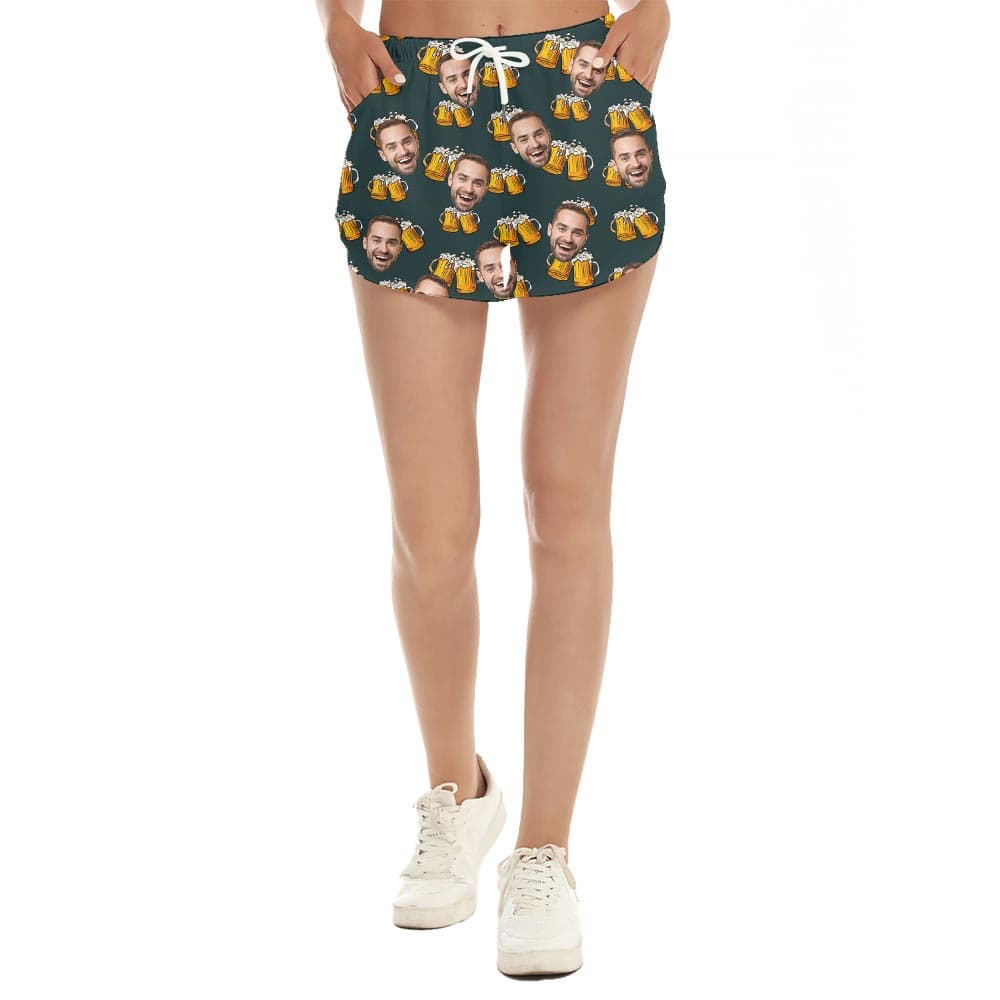 Custom Beer Hawaiian Shorts Women