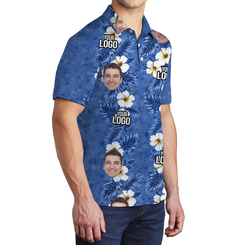 Blue 8- Men polo side