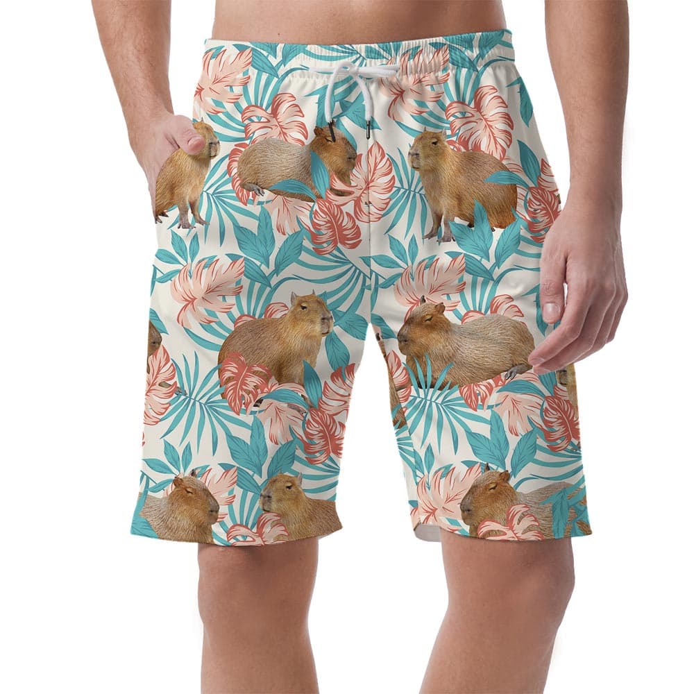 Capybara Beach Hawaiian Shorts Men