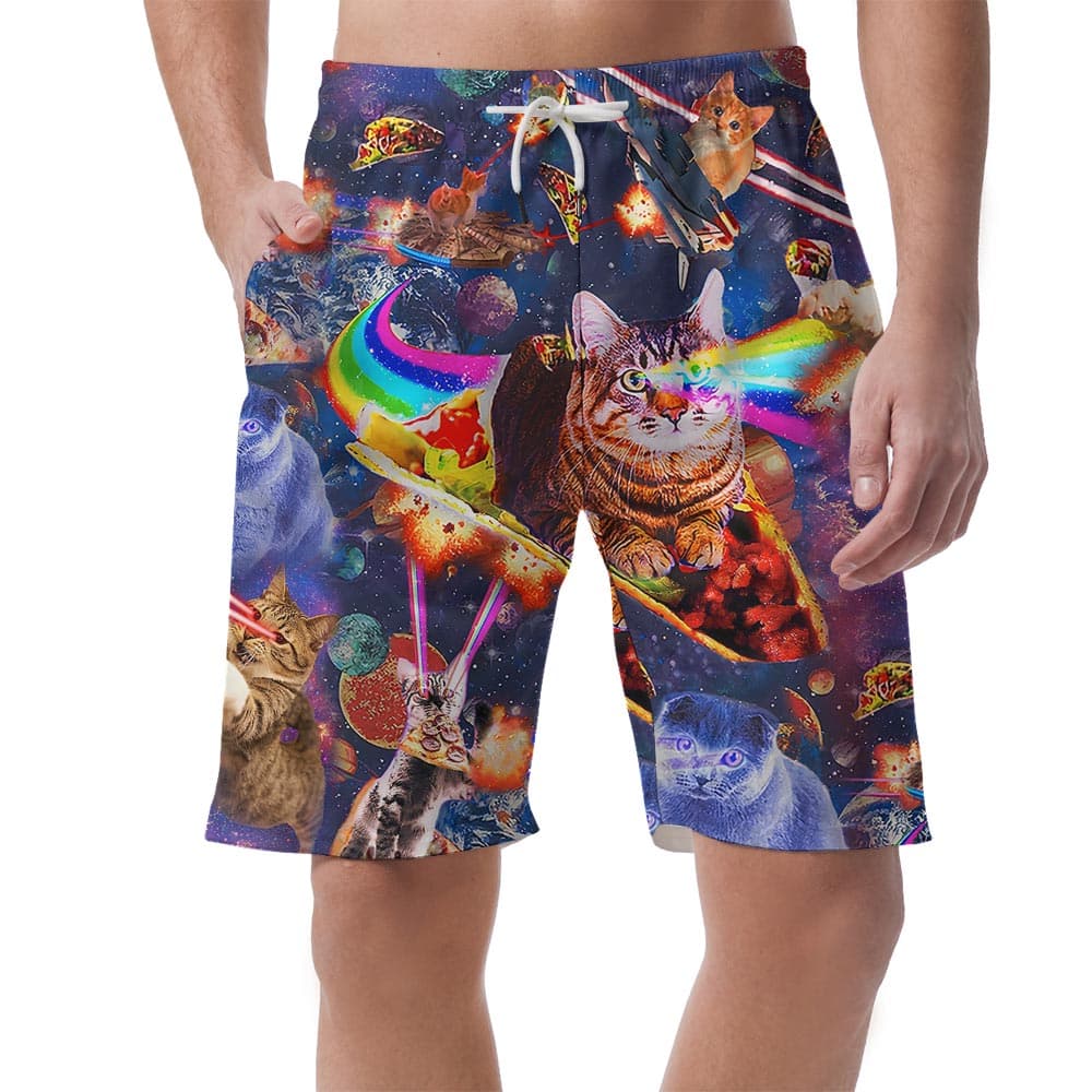 Matching Hawaiian Shorts Men For Cat Lover