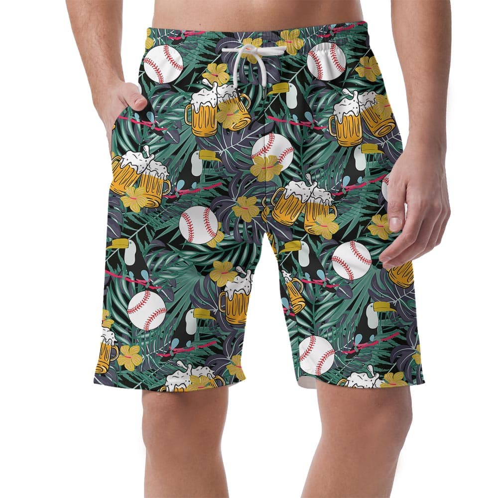Hawaiian Shorts Men For Baseball Lover Cheer
