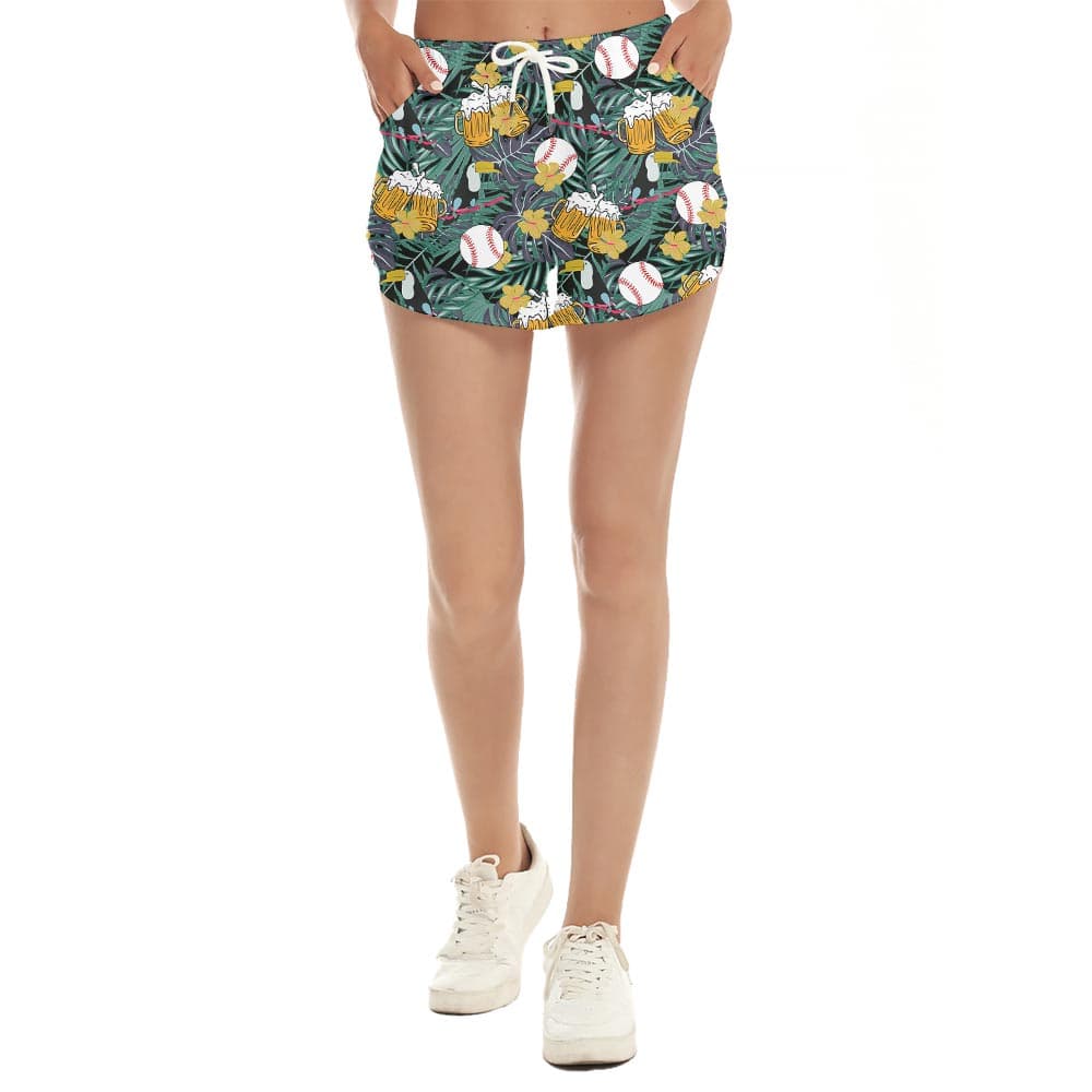 Hawaiian Shorts Women For Cheer Baseball