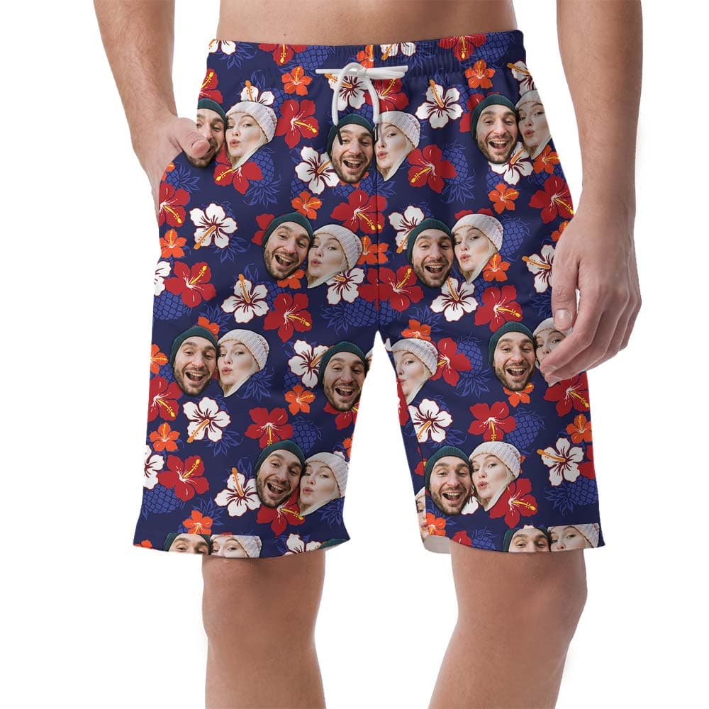 Hawaiian Custom Couple Face Shorts Men