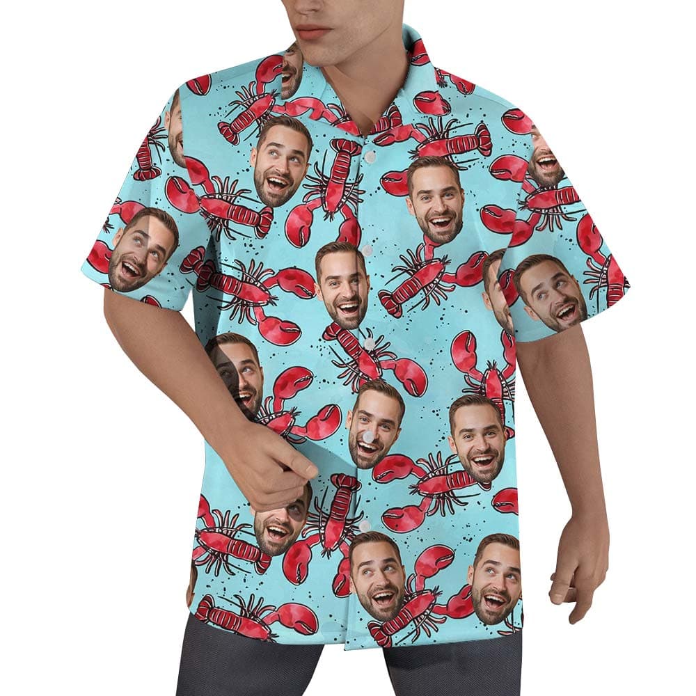 Crab Custom Face Hawaiian Shirt Men