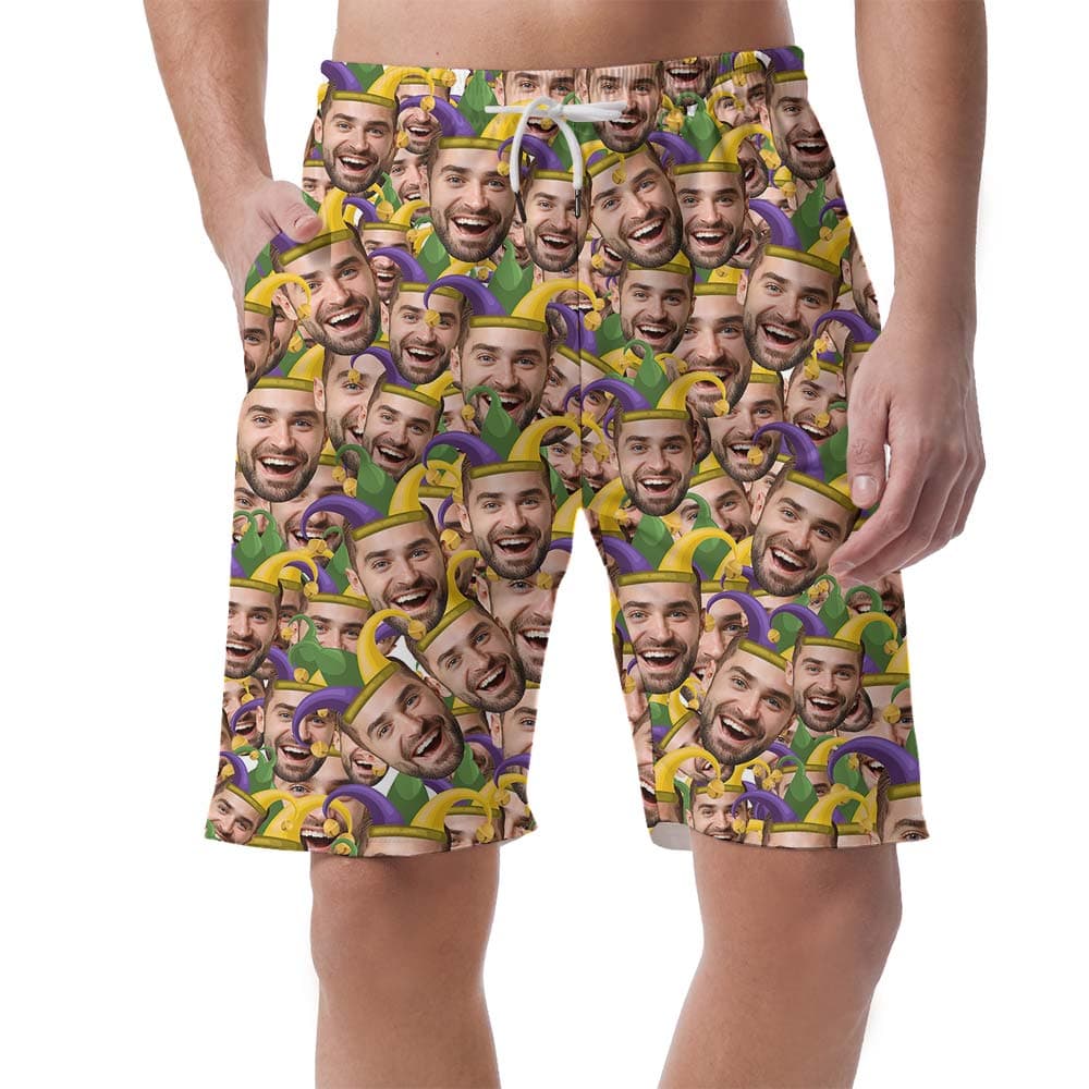 Festive Hawaiian Custom Face Shorts Men