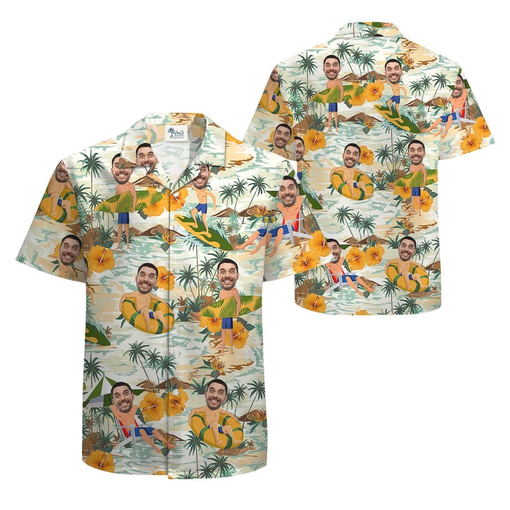 Custom 2- Hawaiian shirt_front back