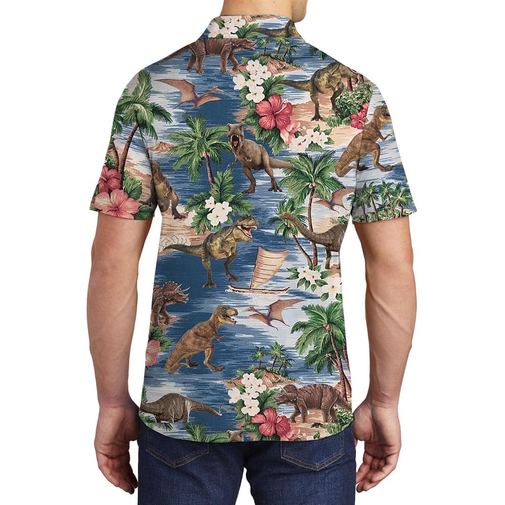 Dinosaur7- Men polo Back