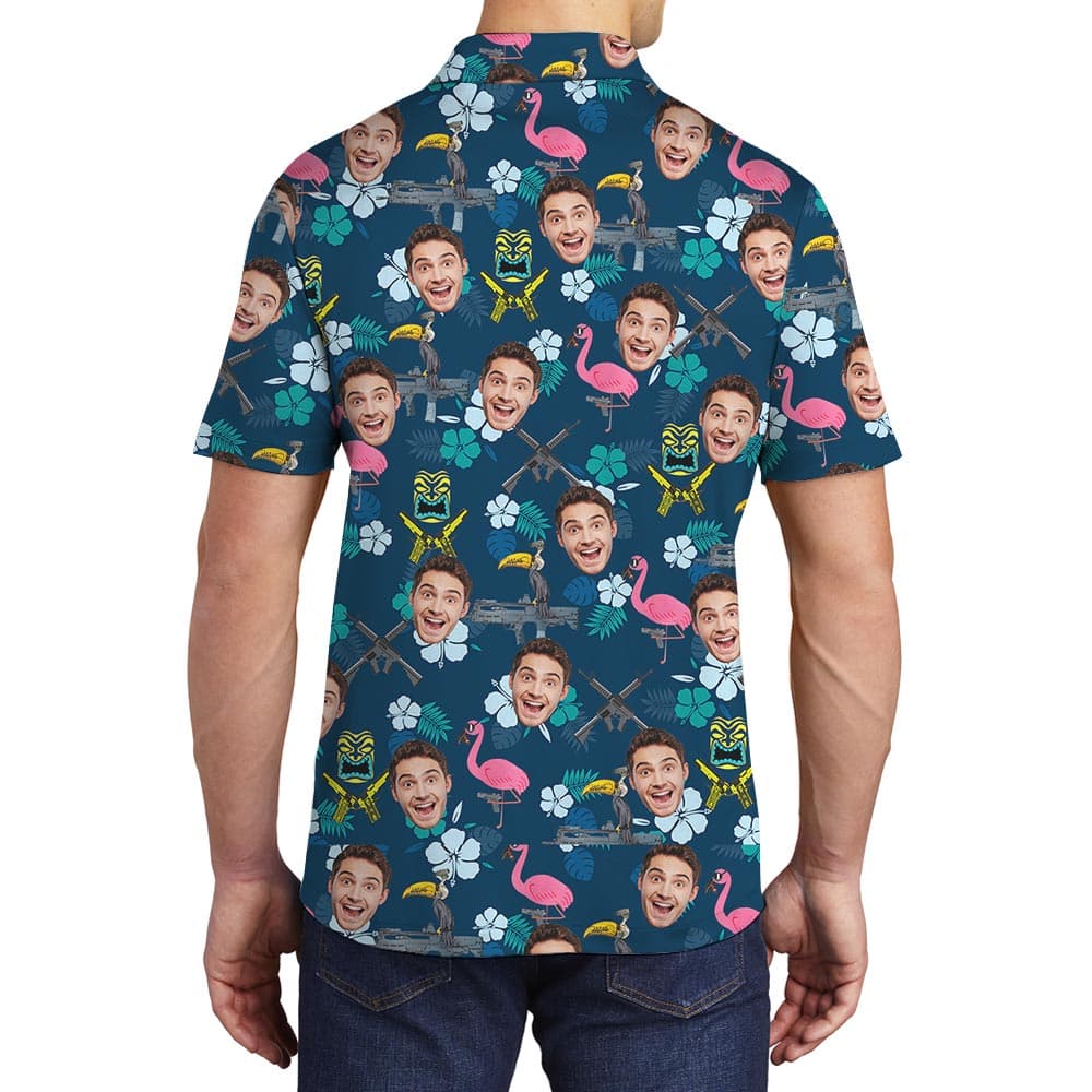 Flamingo 7- Men polo Back