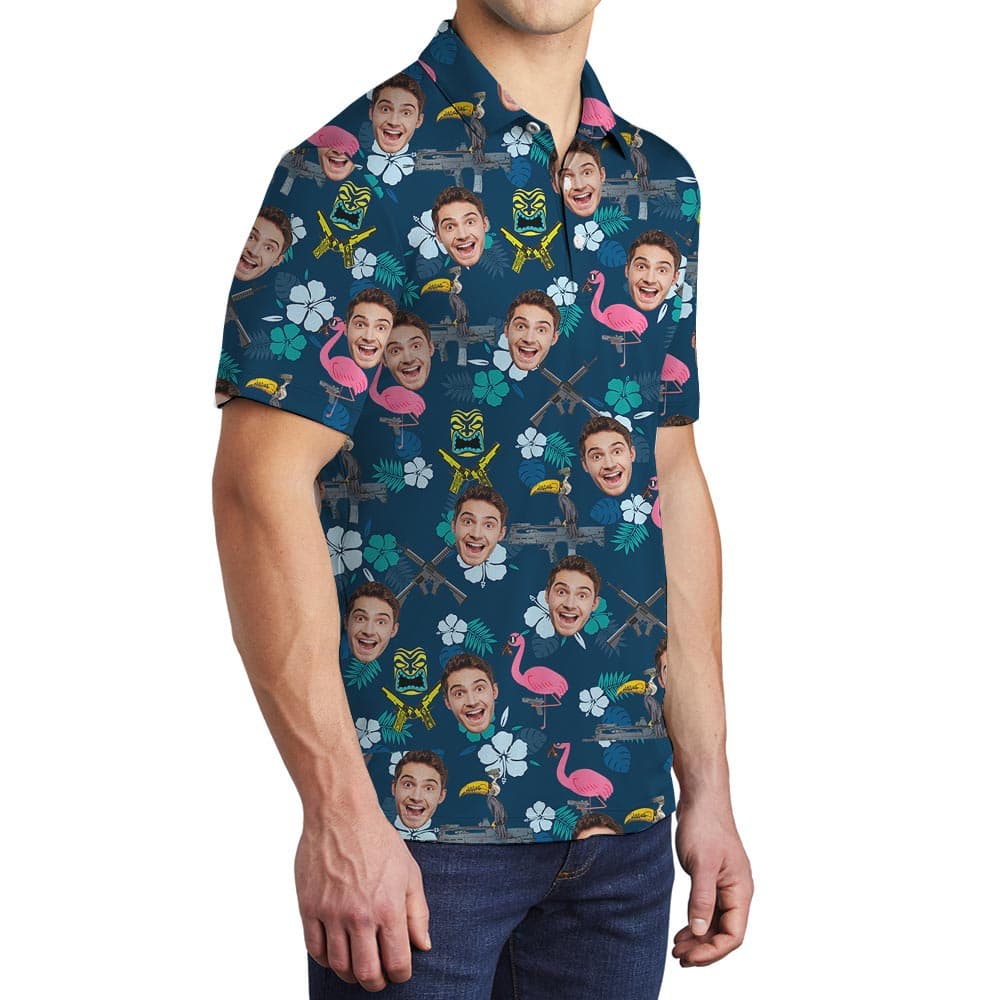 Flamingo 8- Men polo side
