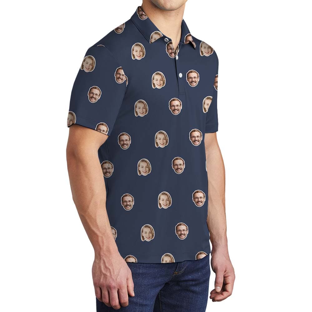 Funny Custom Photo Men’s Polo Shirts3