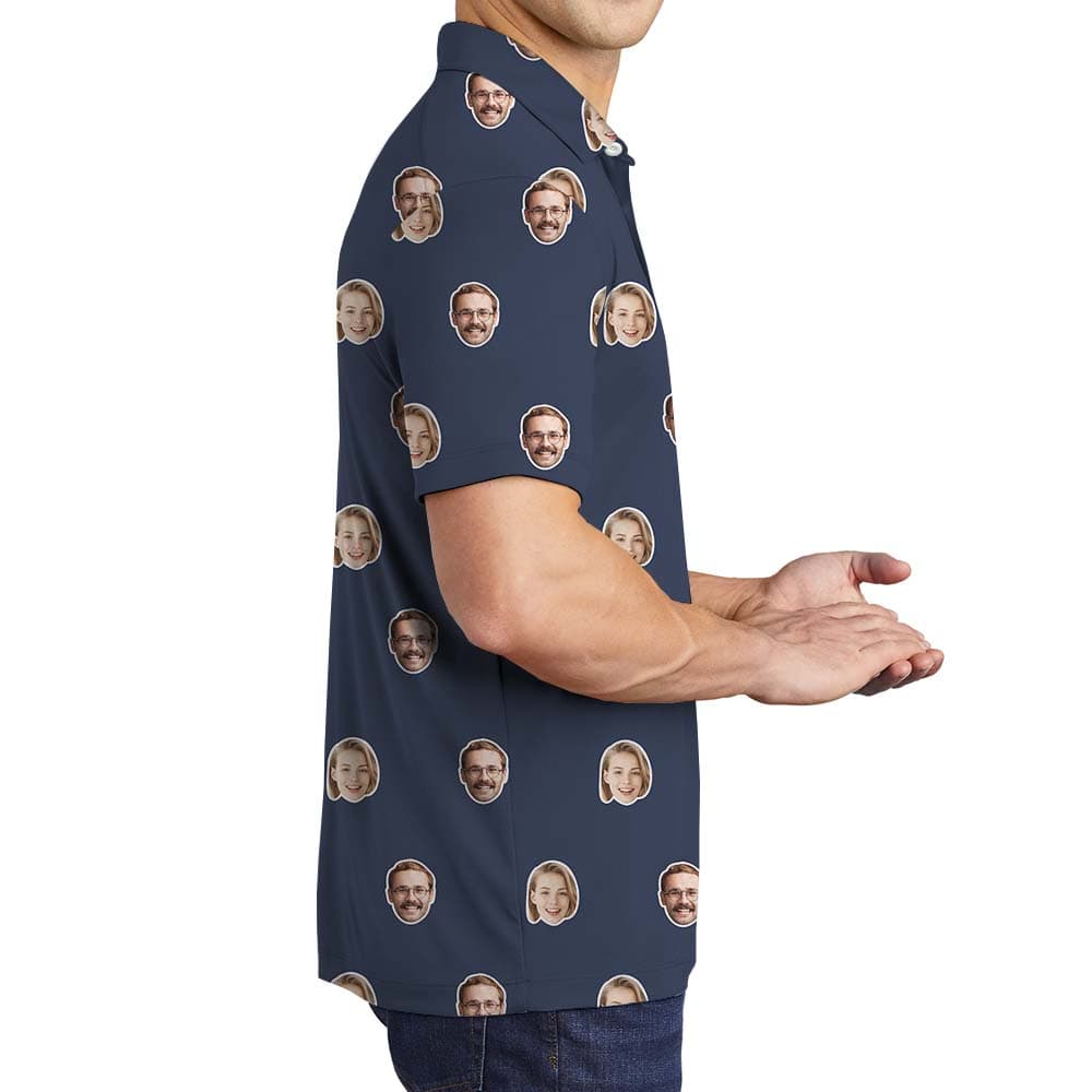 Funny Custom Photo Men’s Polo Shirts4