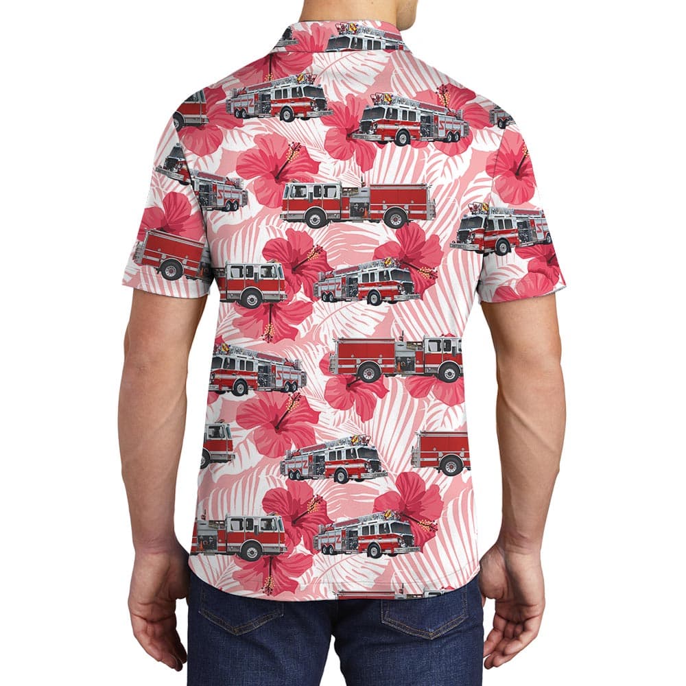 Hibiscus 7- Men polo Back