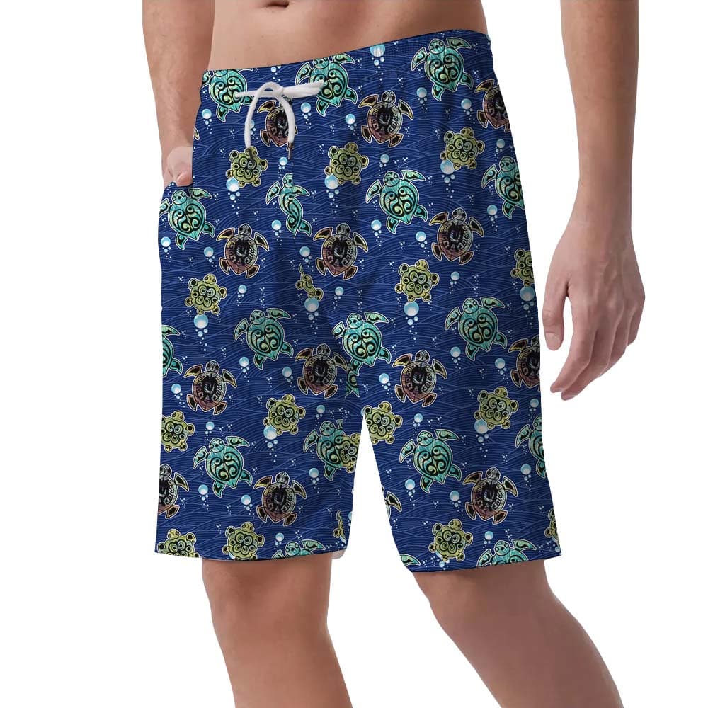 Men’s Turtle Navy Beach Swim Trunks4