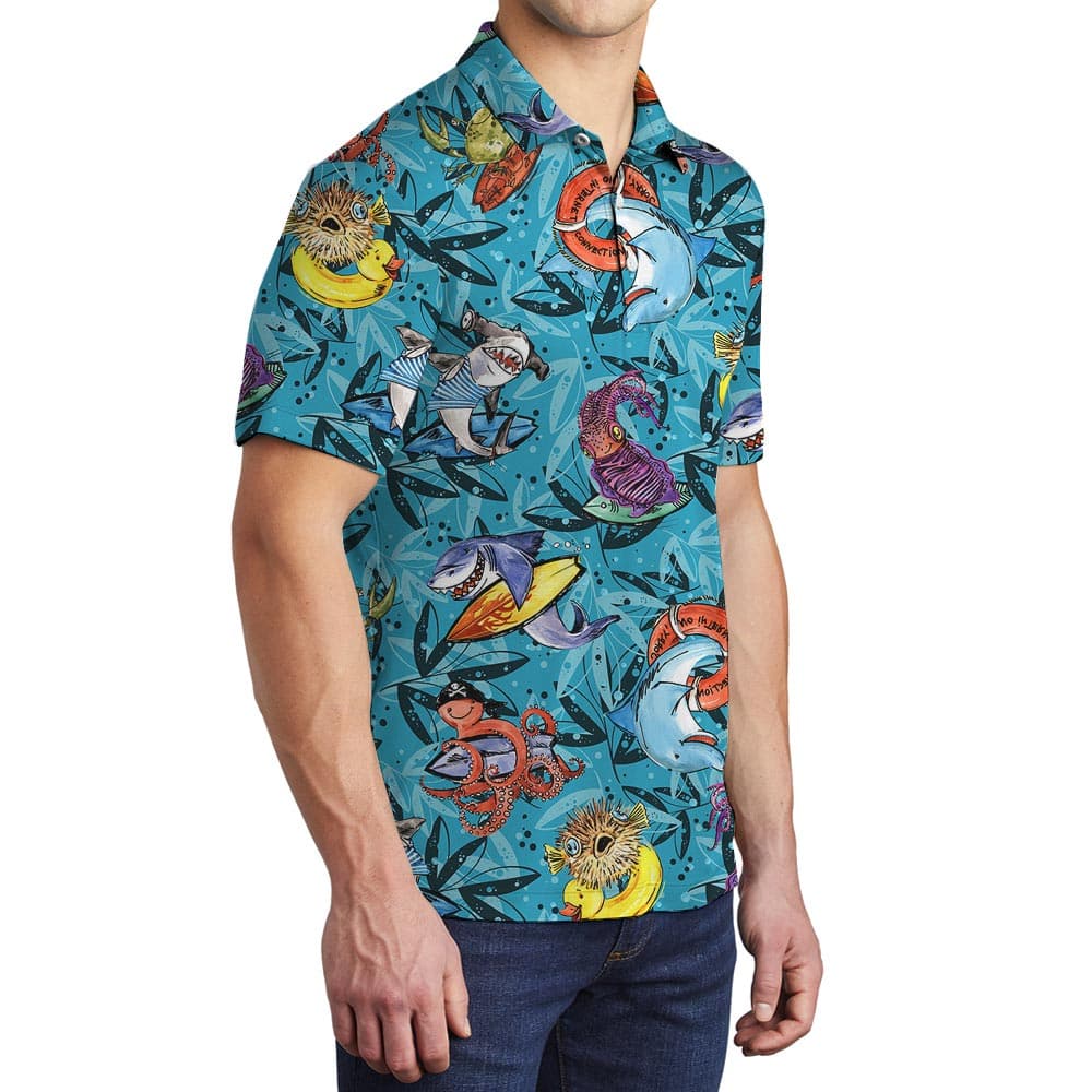 Ocean 8- Men polo side