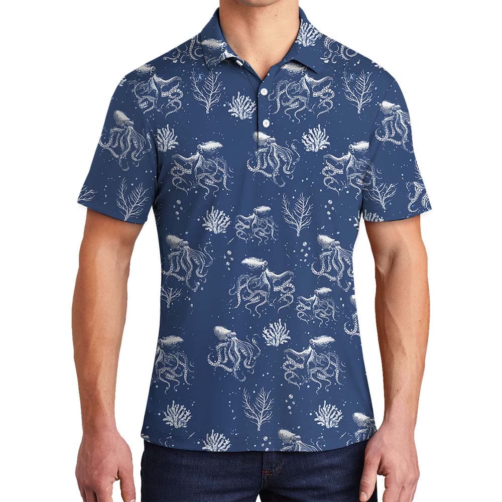 Octopus Men's Golf Polo Shirts1