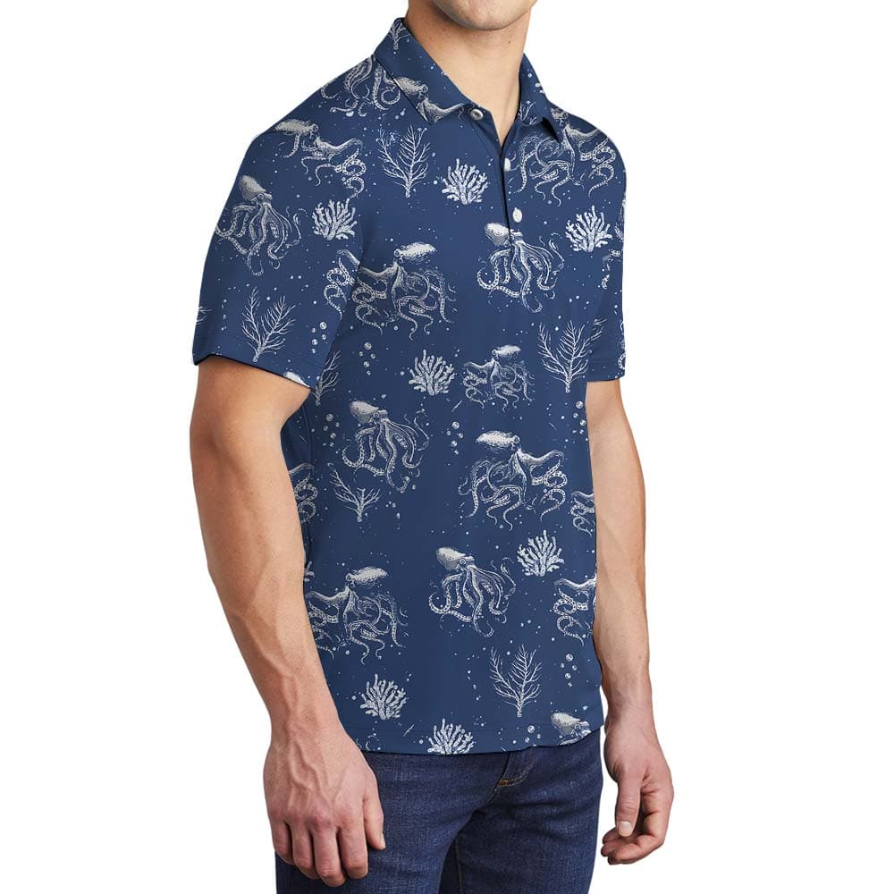 Octopus Men’s Golf Polo Shirts3