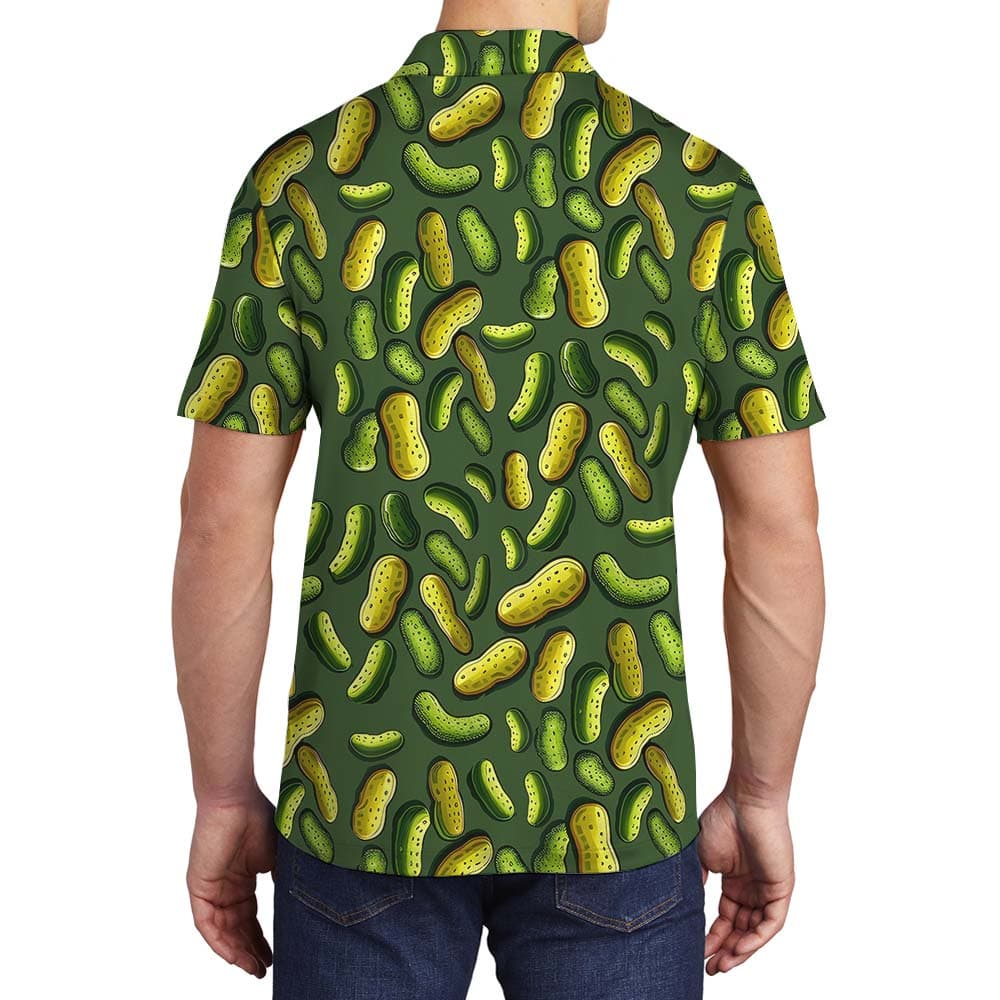 Pickle Green Men’s Collared Shirt2