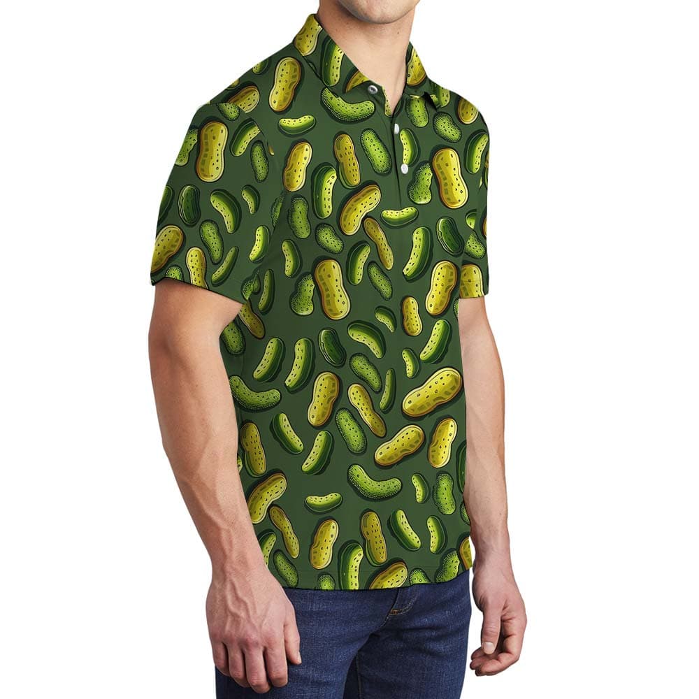 Pickle Green Men’s Collared Shirt3