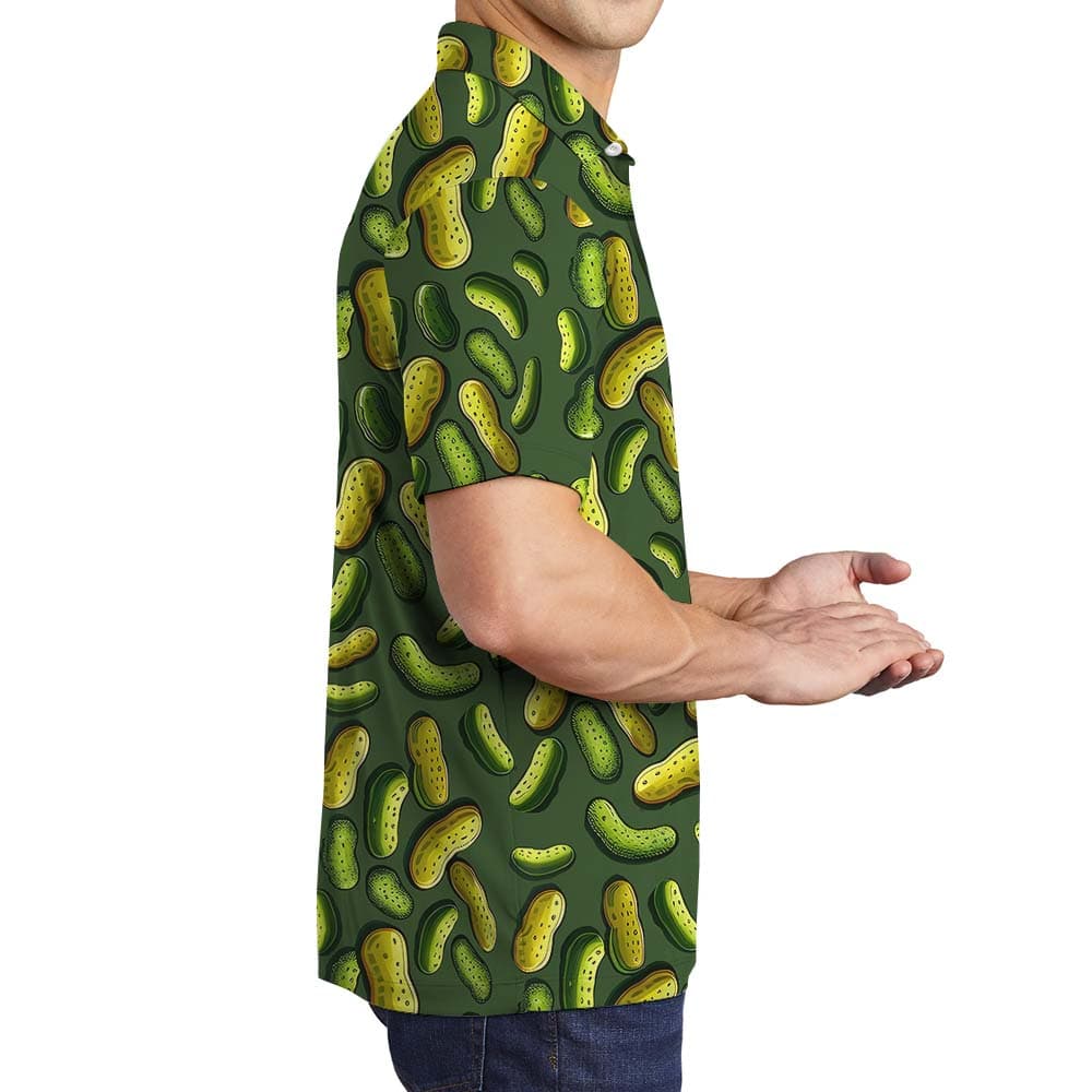 Pickle Green Men’s Collared Shirt4
