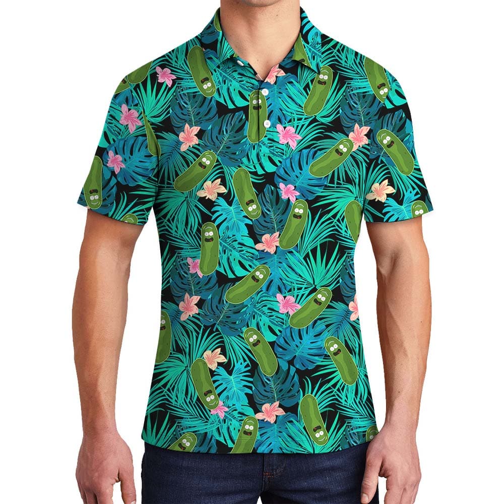 Pickle Tropical Men's Polo Shirt 1