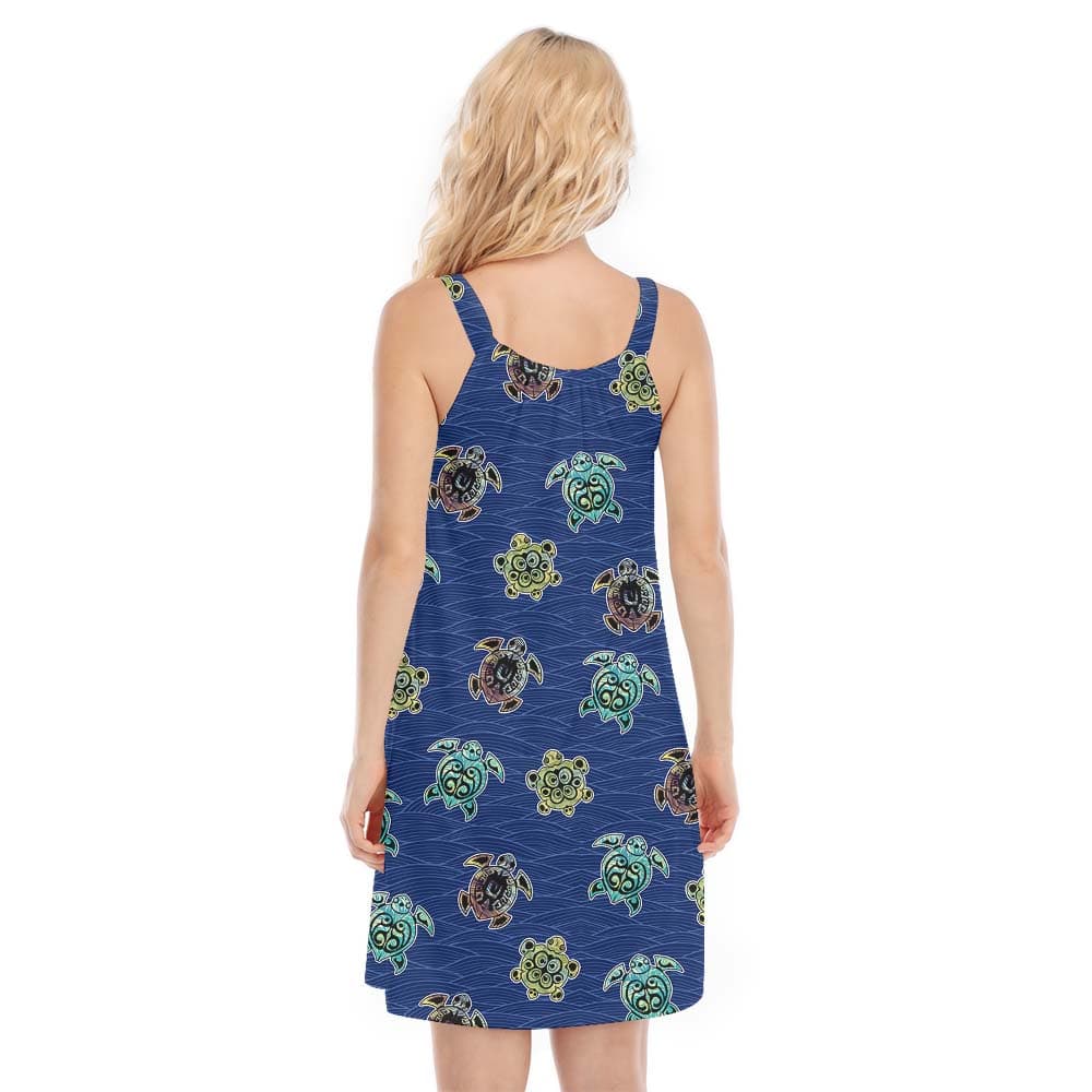Sea Turtle Navy Women’s Cami Dress1
