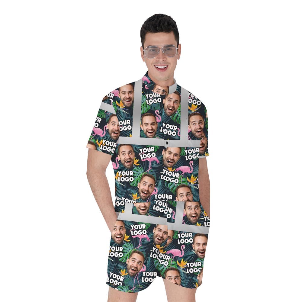 Personalized Tropical Hawaiian Romper Men
