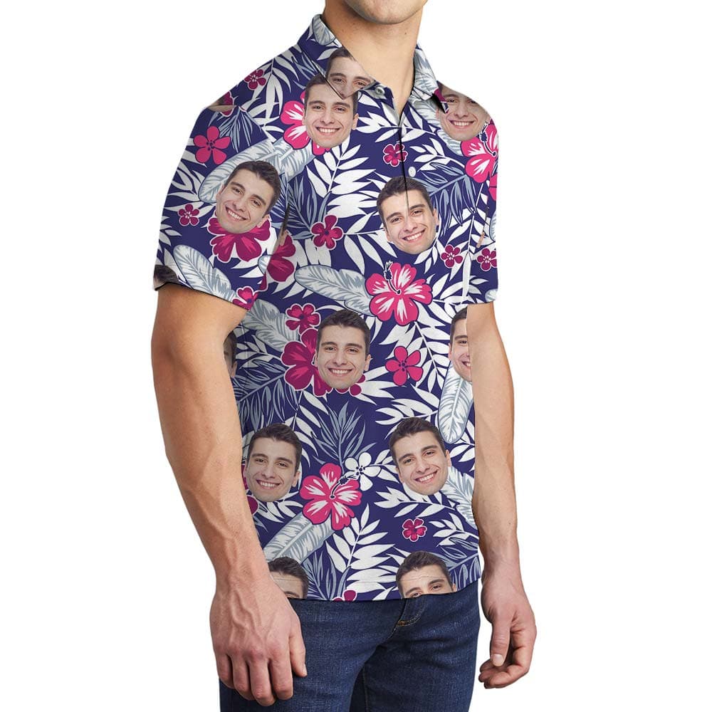 Tropical 8- Men polo side