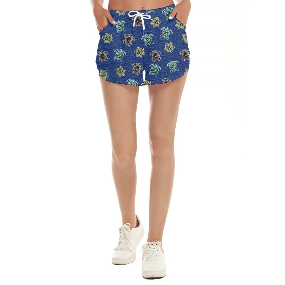 Turtle Navy Women's Beach Shorts1