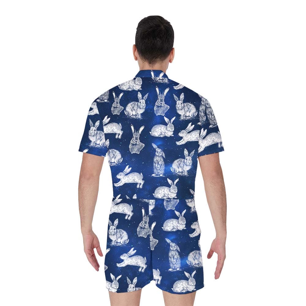 Unique Rabbit Men’s Romper Navy2