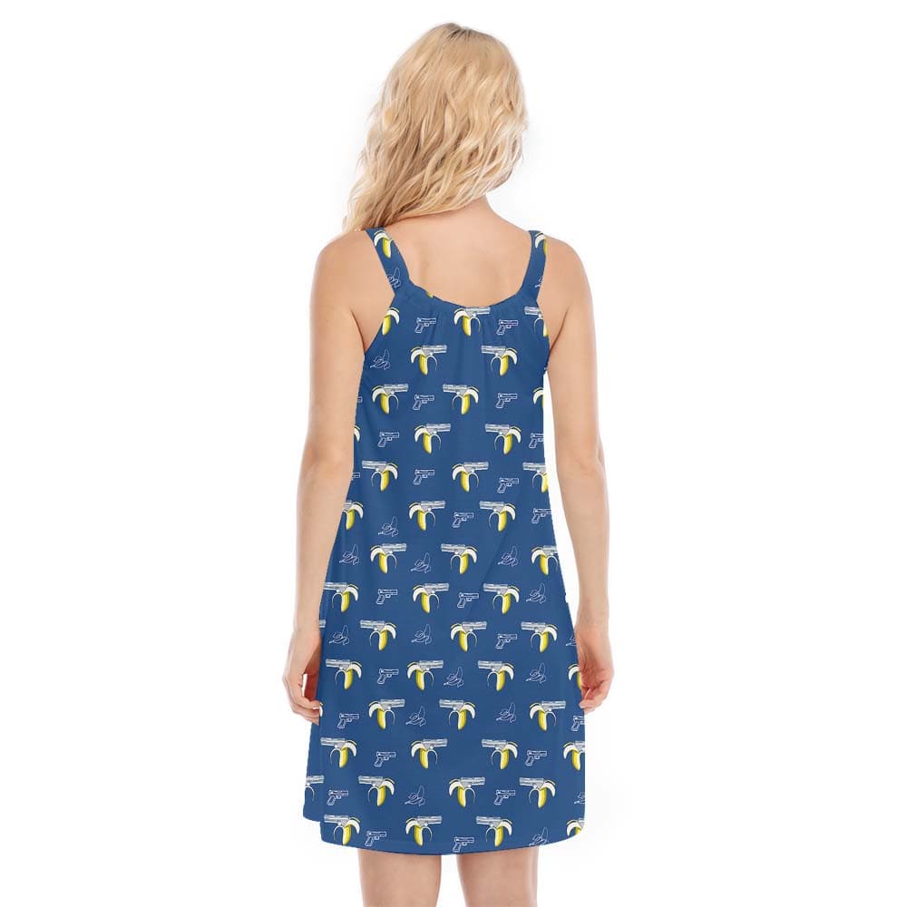 Banana Gun Blue Women’s Cami Dress1