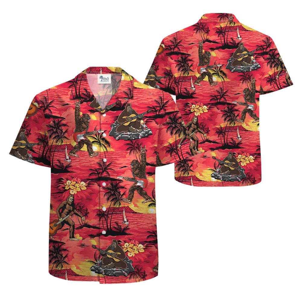 Bigfoot 2- Hawaiian shirt_front back