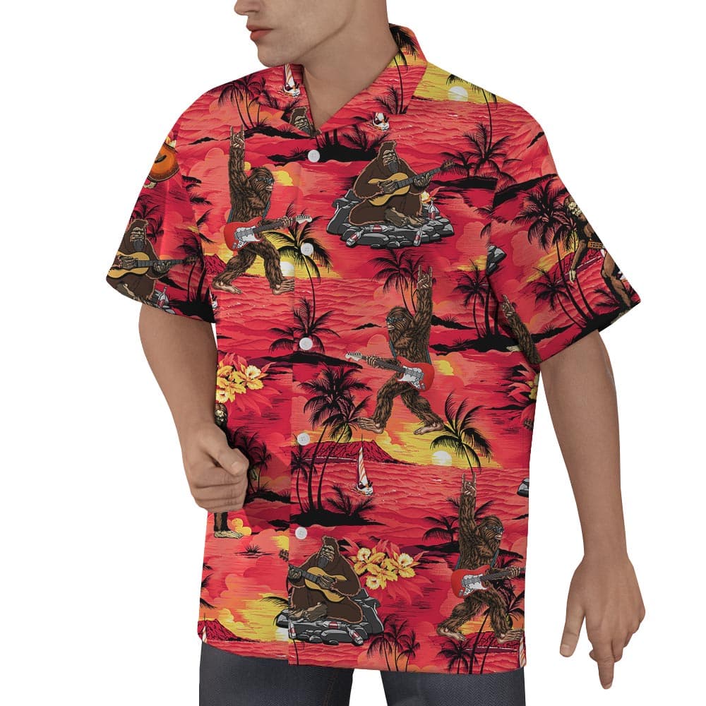 Bigfoot 4- Men’s Hawaiian Shirt_right