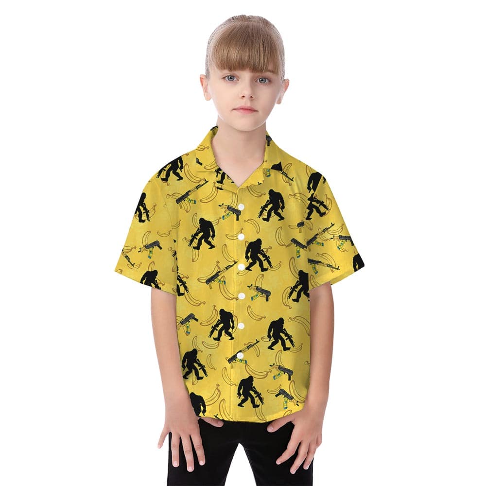 Bigfoot girl hawaiian shirt