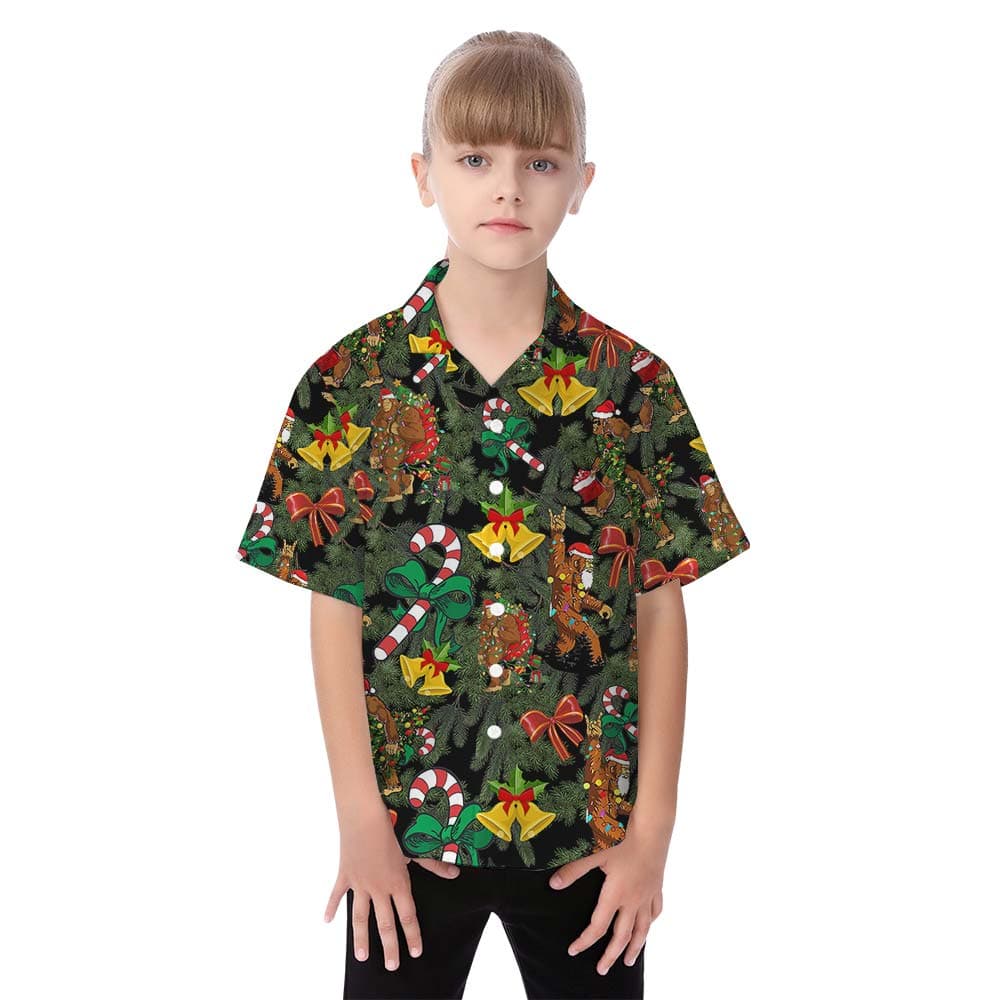 Bigfoot girl hawaiian shirt