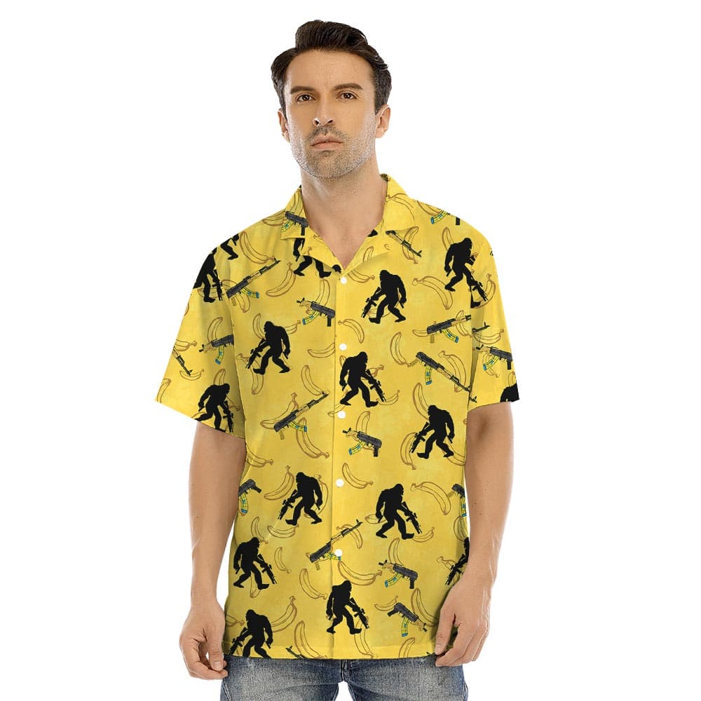Bigfoot man hawaiian shirt