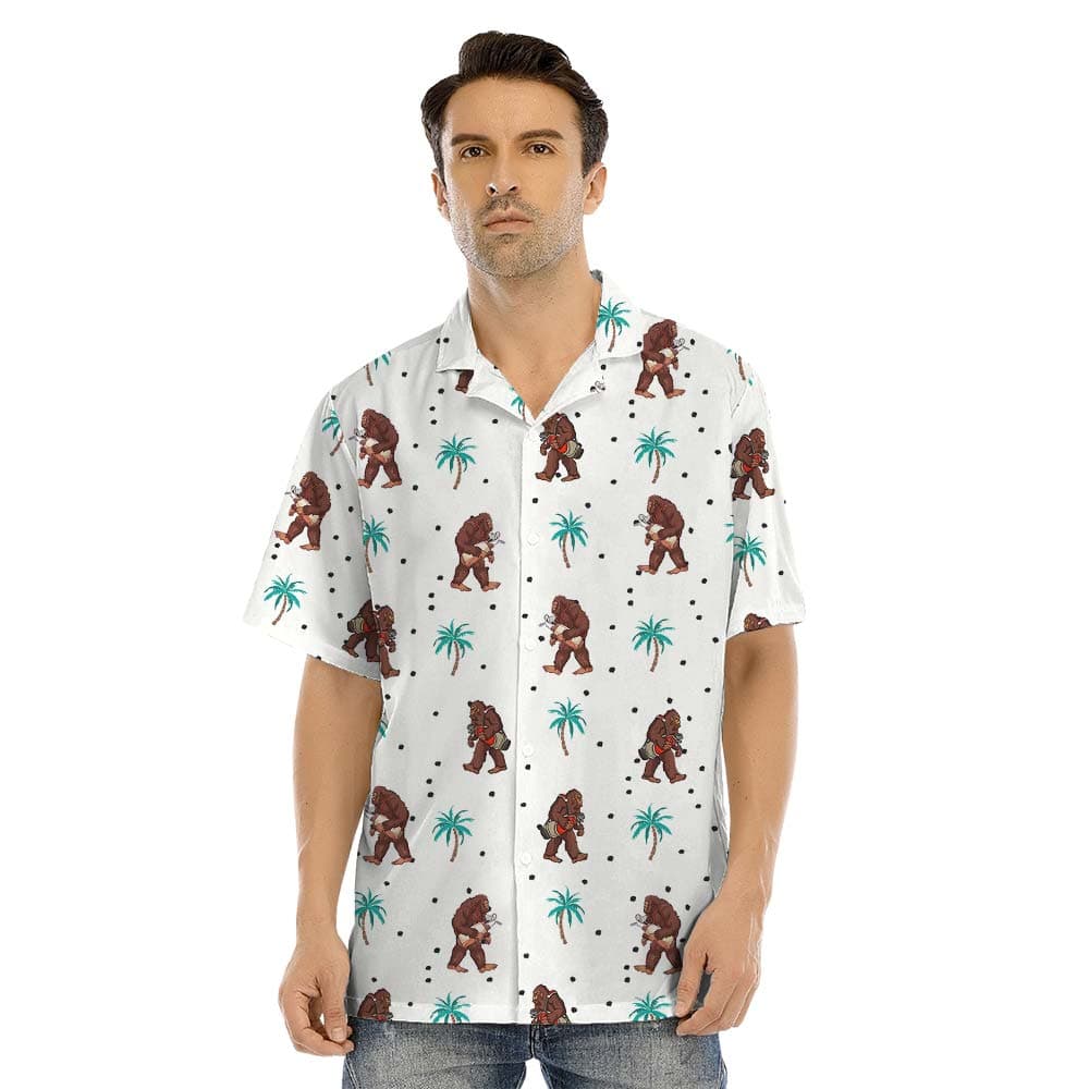 Bigfoot man hawaiian shirt