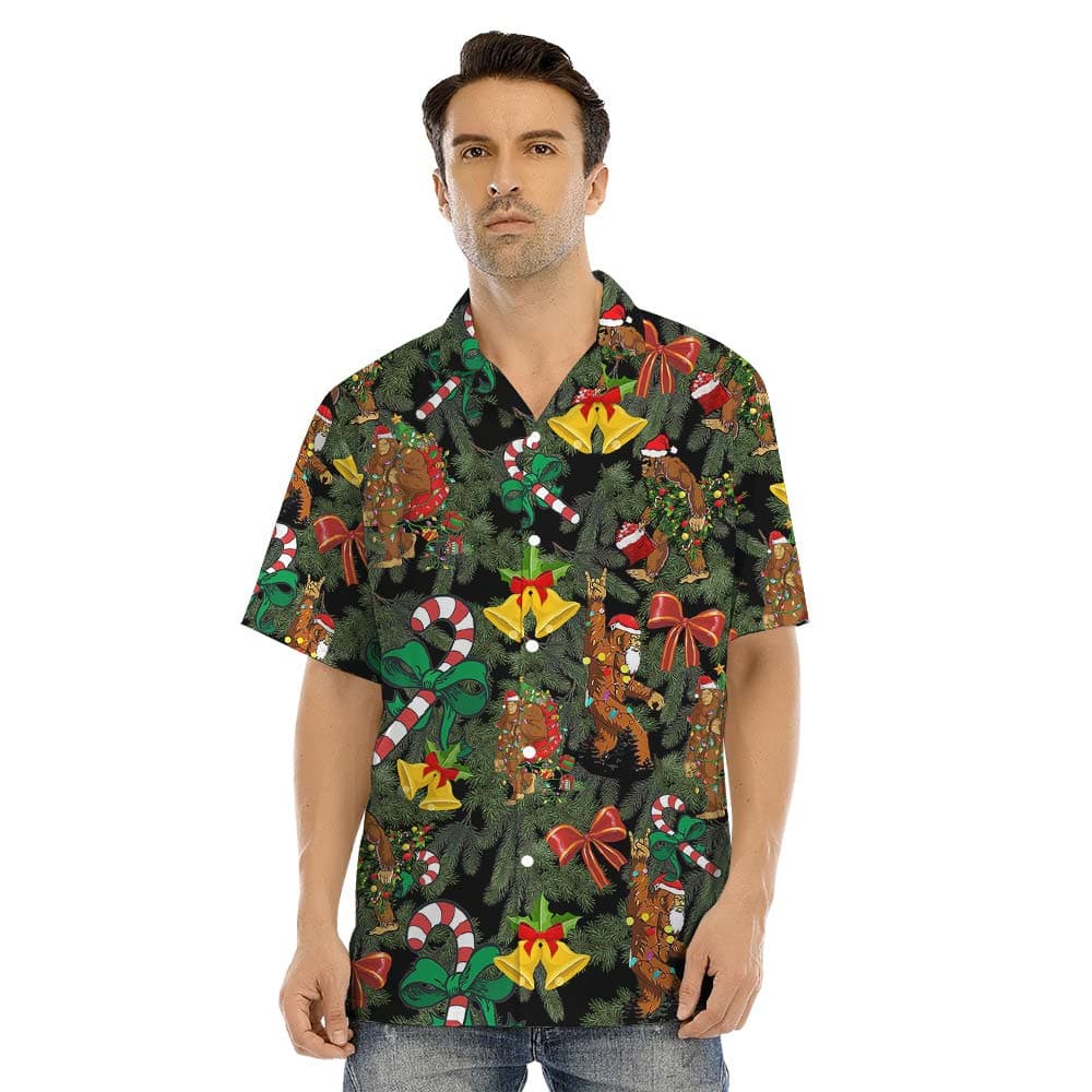 Bigfoot man hawaiian shirt