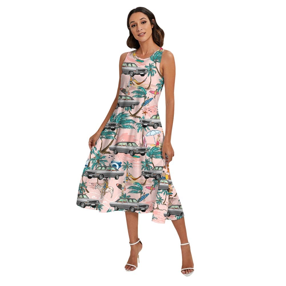 Car woman dress
